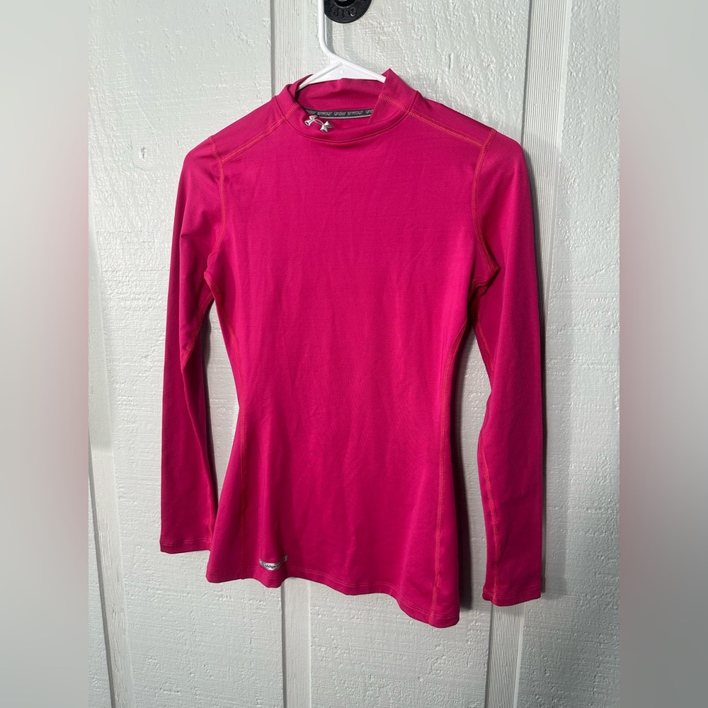 Under Armour Pink Fitted Womens Performance Top Size XS EUC